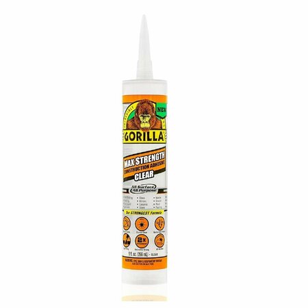 GORILLA GLUE 9 oz Max Strength Construction Adhesive, Clear GO572256